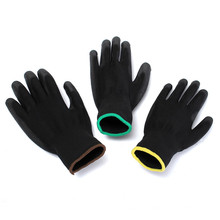 Best Price Breathable Black Nylon PU palm Coated Industrial Safety Working Gloves
